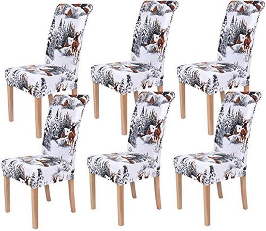 Moderne Eetkamerstoelhoezen - Bi-elastische en Wasbare Beschermers voor Stoelen van Merkloos