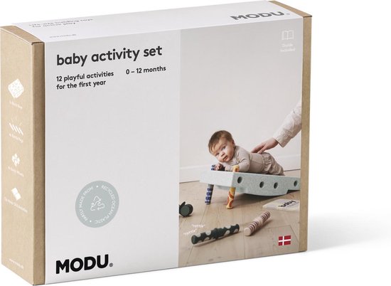 Modu Baby Activity Set - Blokken - Activiteiten speelgoed - 0-12 maanden - Speelgoed baby - Ocean Mint / Forest Green van Modu