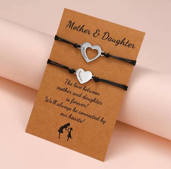 Moeder - Dochter - Armband - Moeder en dochter - Verstelbaar van Merkloos