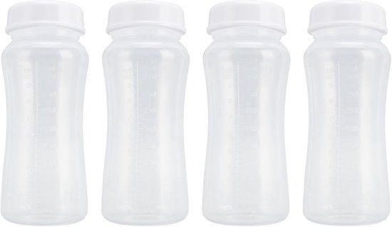 Moedermelk Opslagflessen - Flessen voor Melk - Melk Bewaren - Brede Nek Ontwerp - 8 Stuks 300ml