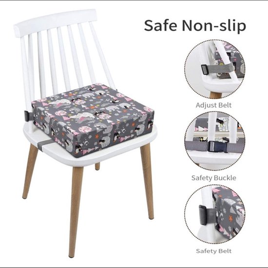 Mogi Products-Stoelverhoger-Verhoogkussen-Zitverhoger-Peuter Stoelverhoger-8cm Verhoogkussen met Dierenprint van Mogi Products