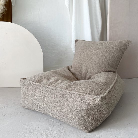 Moje | Bouclé Beanbag - Bouclé Beige van MOJE.