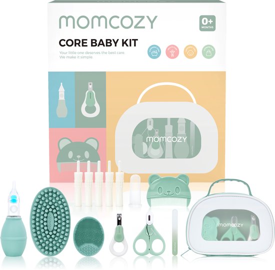 Momcozy All-in-1 Core Baby Kit - Complete Verzorgingsset met Nagelknipper, Borstel & Kam - Geschikt voor baby's - Groen van Merkloos