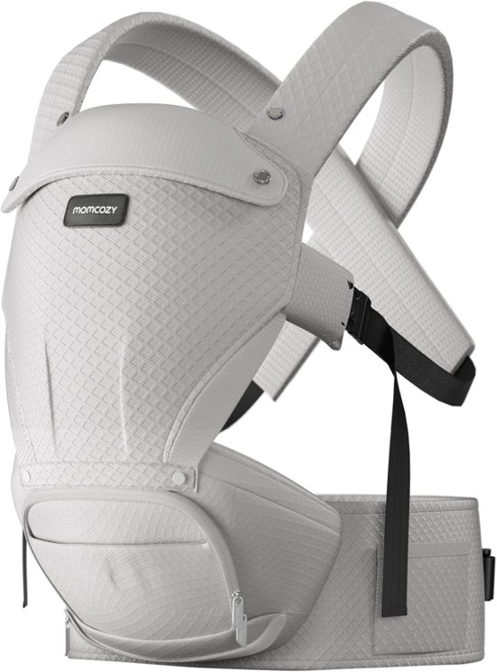 Momcozy - Baby en Peuter drager met zitje - 0 tot 36 maanden - Buik- en rugdrager - Ergonomisch