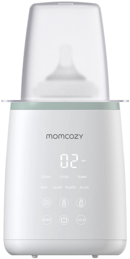 Momcozy Flessenwarmer - 6-in-1 - Geschikt voor melk en babyvoeding - Compatibel met potjes, zakjes en flessen - Tot 24 uur warm houden van Merkloos