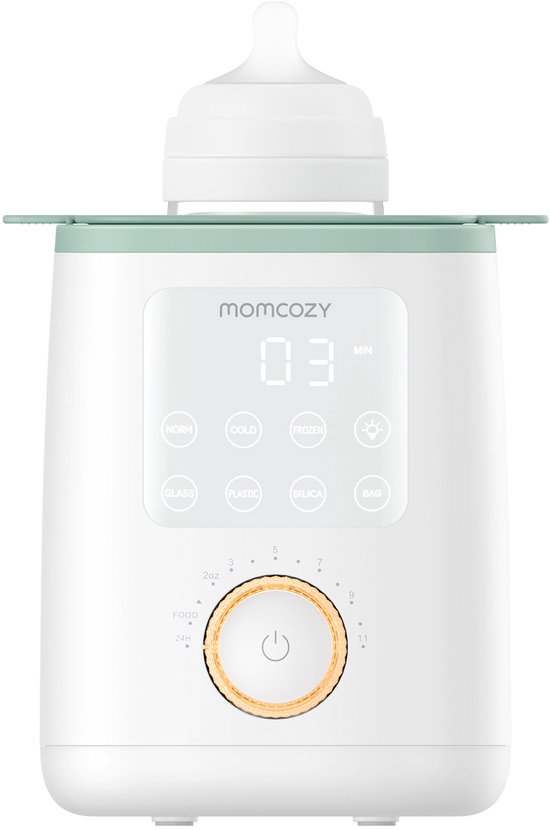 Momcozy MW02 Analoge Flessenverwarmer – Waterbad Verwarming voor Babyfles en Potjes – Met Verlichting & Warmhoudfunctie