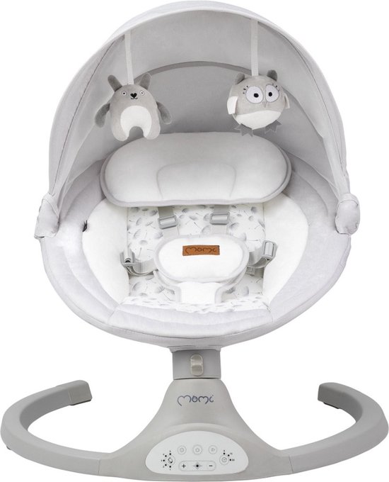 Momi Kenani Light Grey Elektrische Babyschommel BULE00023 van Merkloos