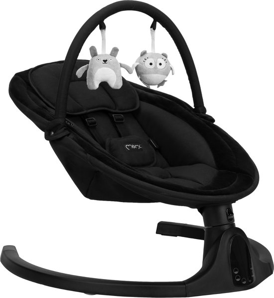 Momi Kenani Onyx Black Elektrische Babyschommel BULE00038 van Merkloos