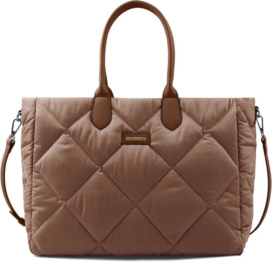 Mommsy Luiertas – Verzorgingstas – Thermo Vak – Gewatteerde Puffer Stof – Extra Ruim – Waterafstotend – Organizer – Lichtgewicht – Bruin van Merkloos