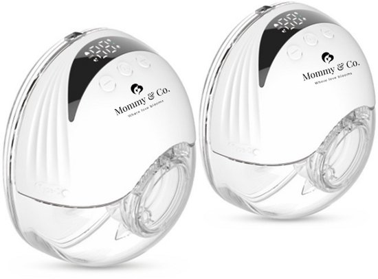 Mommy&Co - Dubbele Elektrische Draadloze Borstkolf - Handsfree Breast Pump - Draagbaar - Comfortabel - Krachtige Motor - LED Display van Mommy&Co