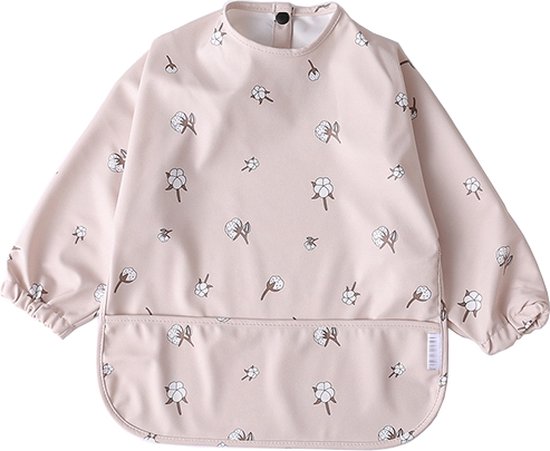 Mon Avenir- Longsleeve slab - waterproof - schort lange mouwen - Beige - cotton van Mon Avenir