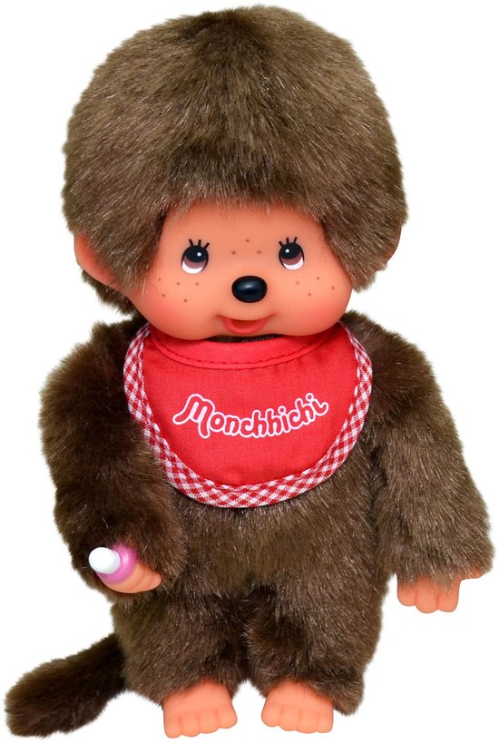 Monchhichi - Jongen Met Slab Rood 20cm van Monchhichi