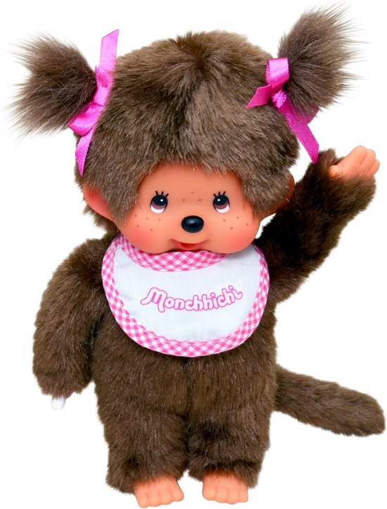 Monchhichi - Meisje Met Slab Roze 20cm van Monchhichi