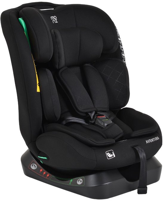Moni Aventura Black 40-150 cm i-Size Autostoel van Merkloos