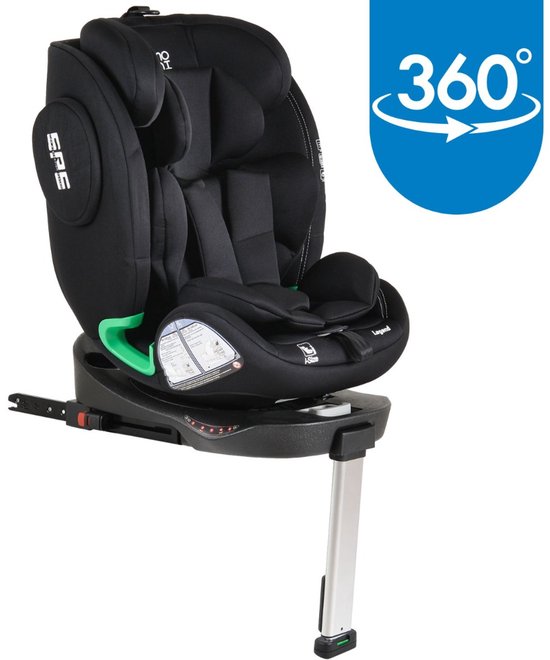 Moni Legend Black 40-150 cm 360° i-Size Autostoel van Merkloos