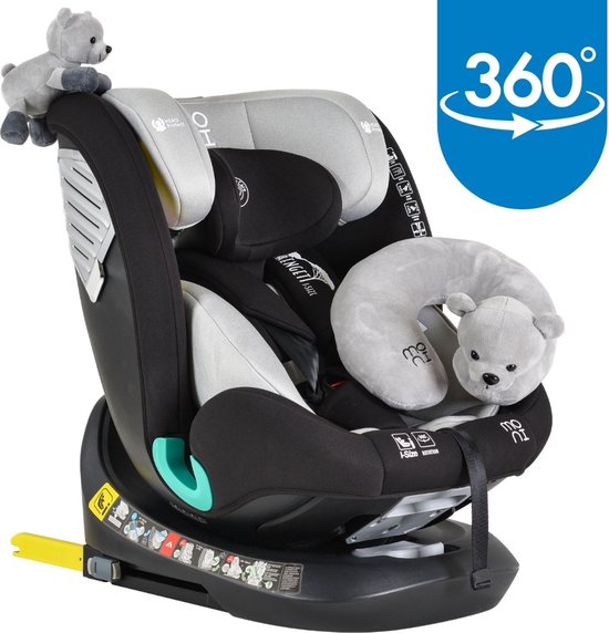 Moni Serengeti Light Grey 40-150 cm i-Size 360° Autostoel 111038 van Moni