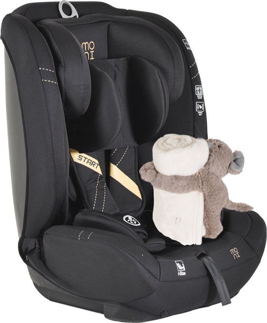 Moni Start Black 76-150 cm i-Size Autostoel 110998 van Moni
