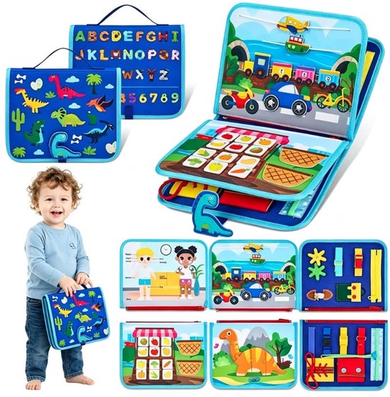 Montessori Activiteitenboek - Busy Board Montessori Speelgoed Boek - Educatief speelgoed voor in de auto onderweg