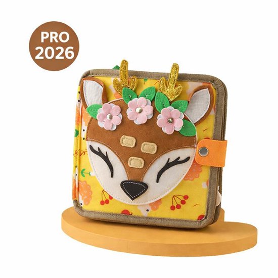 Montessori Activiteitenboek Voor Peuters - Activiteiten Boek - Speelgoed 2 Jaar - Busy Board - Educatief Speelgoed 1 Jaar - Motoriek - Reisboek - Speelgoed - Educatief - Montessori - Bezigheid Voor VakantieBussy Board Kleine Hertjes Stoffen van Merkloos