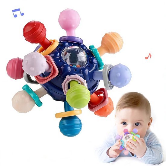 Montessori Baby Sensorisch Speelgoed 0-3 3-6 6-9 9-12 Maanden – Baby Bijtring & Knijpspeelgoed – Sensorisch Bal Speelgoed voor Baby's 0 3 6 9 12 18 Maanden – Educatief Baby Speelgoed Cadeau voor Jongens Meisjes van Merkloos