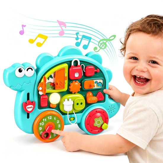 Montessori Busy Board – Plastic Activiteitenbord Voor Peuters Van 1, 2 En 3 Jaar – Sensorisch Speelgoed Voor De Fijne Motoriek – Peuters 1 2 3 Jaar, Jongens Meisjes