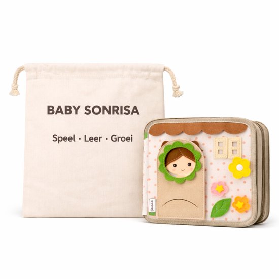 Montessori Busy Book 1-4 Jaar – Educatief Activiteitenboek voor Peuters – Fijne Motoriek & Zelfstandig Leren – Inclusief Opbergtasje van Merkloos