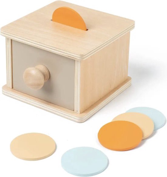 Montessori Coin Box, Object Permanence Box, Montessori Speelgoed voor 1-jarigen, Baby Speelgoed 12 Maanden, Montessori Speelgoed, Baby Speelgoed, Myka's van Myka’s