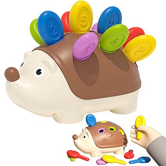 Montessori Egel Puzzel Speelgoed voor kinderen, Plug-in Spel, Educatief Speelgoed voor Kleuters, Verbetert Hand-Oog Coördinatie en Kleurherkenning, Cadeaus voor Jongens & Meisjes vanaf 2 Jaar van Merkloos