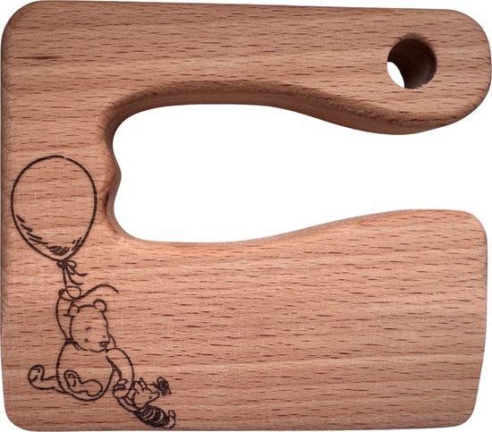 Montessori Houten Kindermes Beertje editie - Kindermes - Houten mes - Kid kutter - Peuter kok - Winnie the pooh van Little Leaderz
