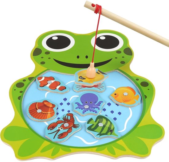 Montessori Magnetisch Visspeelgoed | Houten Kikkervisspel, Ontwikkelt Hand-oogcoördinatie En Kleurherkenning, Educatief Cadeau Geschikt Voor Kinderen Vanaf 2 Jaar van JoyPac