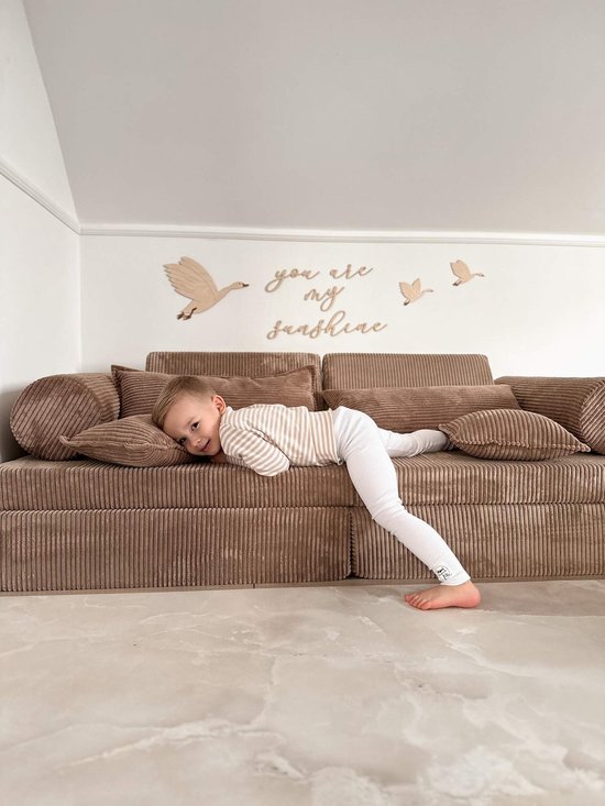 Montessori Speelbank Comfort Corduroy Toffee van Kinderfeets