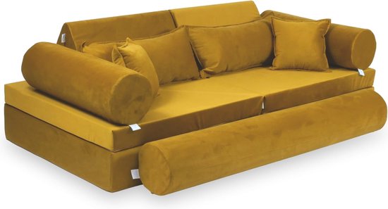 Montessori Speelbank Luxe Fluweel Goud van Kave Home