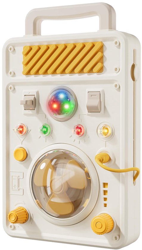 Montessori speelbord voor peuters - Elektronisch licht- en activiteitenbord met knoppen, schakelaars, ventilator en draaiknoppen | Sensorisch leerzaam reisspeelgoed en cadeau voor jongens/meisjes van 1-3 jaar van Merkloos