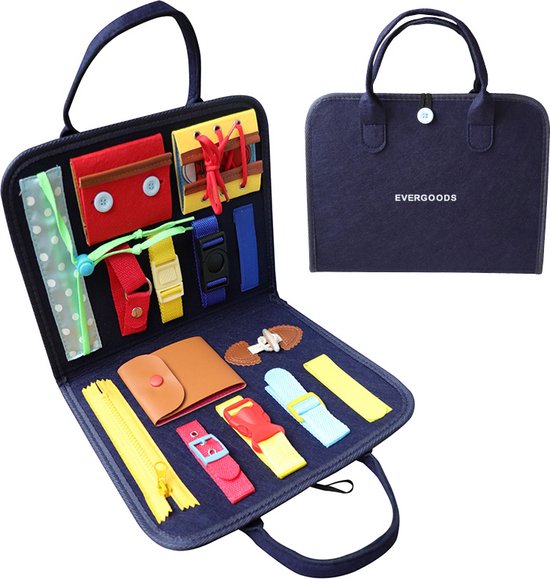 Montessori Speelgoed - Busy Board - Montessori - Activiteitenbord - Motoriek Speelgoed - Kinderspeelgoed - Sensorisch Speelgoed - Back to school