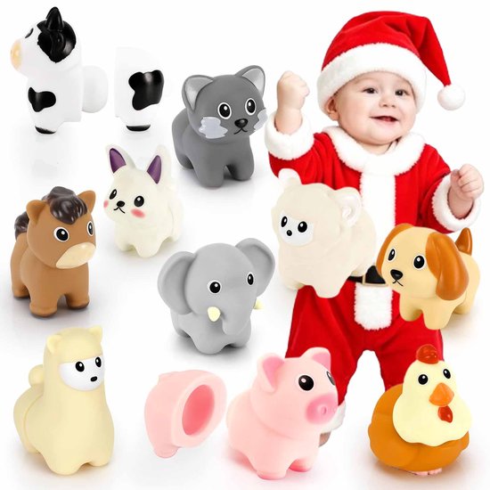 Montessori Speelgoed - Houten Dieren Sorteer - En Koppelspeelgoed Voor Peuters, Kleuren Sorteren En Stapelen - Educatief Speelgoed Voor Kinderen - Sinterklaascadeau Voor Jongens En Meisjes