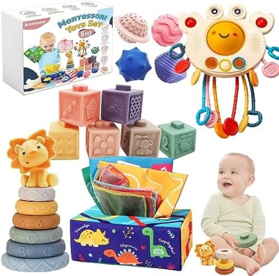 Montessori-speelgoedset voor baby's vanaf 6 maanden van Merkloos