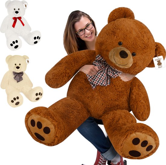 Monzana Knuffelbeer XL - 100cm Staand Pluch - Bruin van Monzana