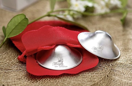 MOOGCO Silver nipple guards - tepelkapjes - maat XL - de originele zilveren tepelbeschermer- 925 zilver van MOOGCO