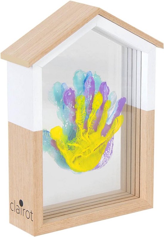 Mooie Handafdruk Set voor Kinderen, Familie en Baby – Inclusief 4 Kleuren Klei voor een Duurzaam Souvenir van Merkloos