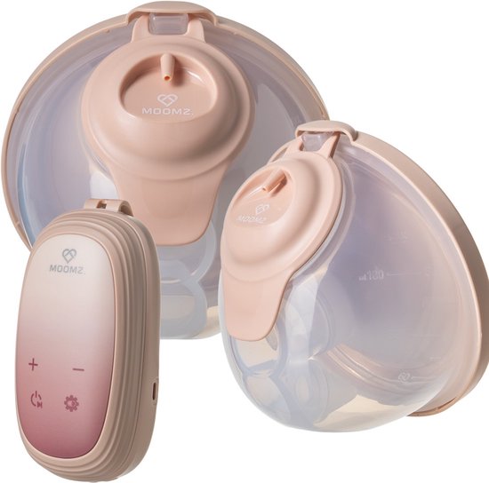 Moomz Elektrische Handsfree Borstkolf Flex Pro+ - Elektrische Draadloze Borstkolf – Dubbele Borstkolf - Draagbaar & Handsfree - BPA vrij - Roze van Moomz