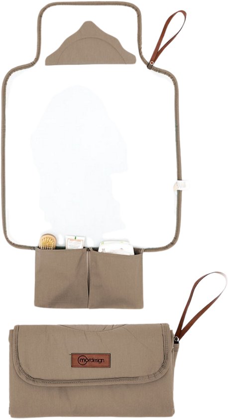 MorDesign - Luieretui - Verschoonmatje - 70 x 50 cm - Opvouwbaar - Opbergvakken - 20 x 30 cm