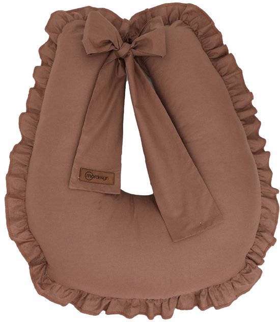 Mordesign Ruffle Brown Voedingskussen van Mordesign