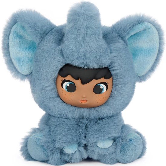 MorisMos Designer Plush Elephant Noir - Luxe Limited Edition Collectible Knuffel van MorisMos