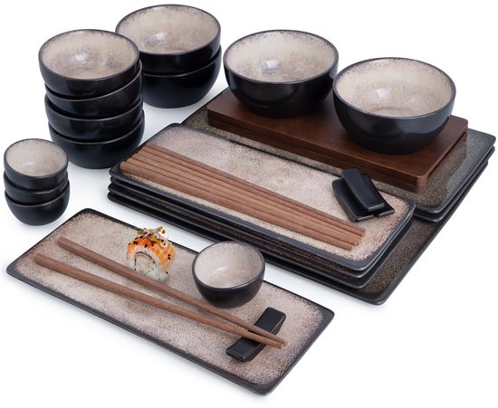 Moritz & Moritz VIDA 29-delig sushi servies beige Aziatisch servies setv