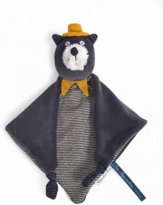 Moulin Roty Knuffeldoek Grijze Kat Les Moustaches van Moulin Roty