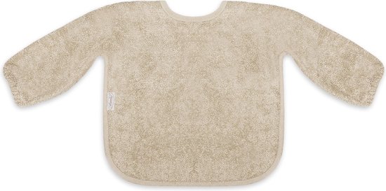 Mouwslab uni line, Cream | slab met mouwen | slab | kliederschort van Babybjörn