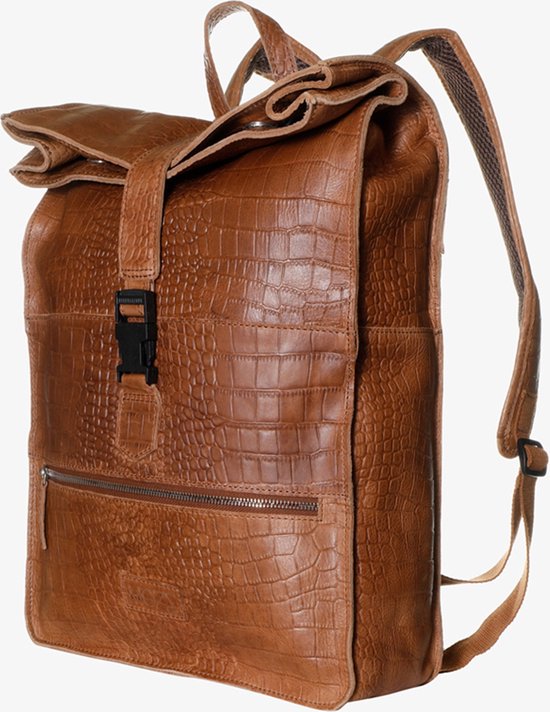 Mozz Croco Gobi Backpack croco camel van Merkloos