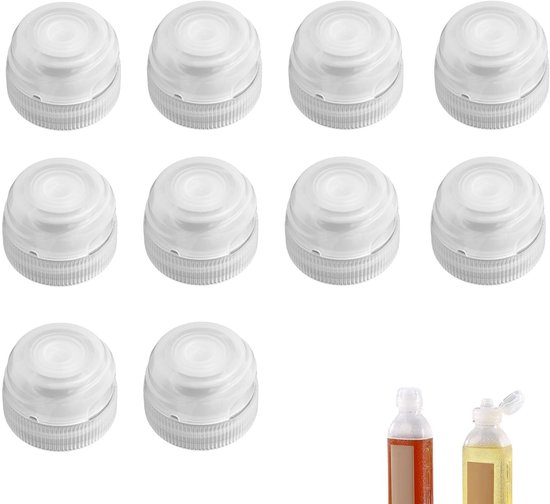 MTTproducts- Drinkdoppen set van 10 - Flip-top sluitingen - Voedselveilig materiaal - Geschikt voor 0,3/0,5 liter flessen - BPA-vrij - Ideaal voor sporters - Sportdoppen