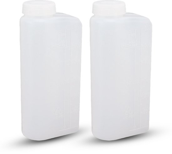 MTTproducts- Olie Mengfles 600ML Capaciteit - Benzine Fles - Brandstof Mix Fles - Nylon Plastic - Hoge Nauwkeurigheid - Voor Kettingzaag - Brandstoffles