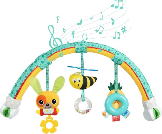 Multifunctioneel Babyboog Speelgoed voor Kinderwagens - Verstelbare Clips en Veilig Materiaal